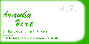 aranka hirt business card